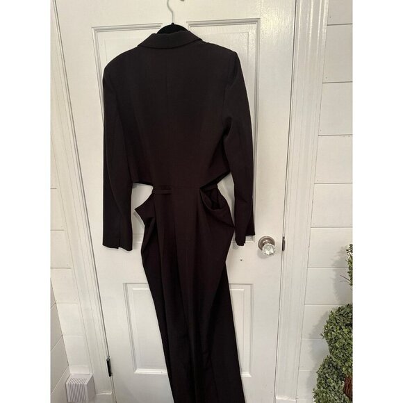 Zara Black Belted Cutout Jumpsuit size XL NWT - Picture 7 of 7